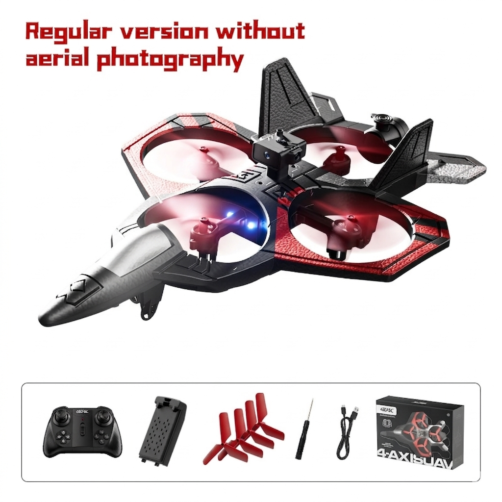 RC Fighter Jet Drone with Smoke Effect & LED Lights | 20 Min Flight | 360° Stunts | Obstacle Avoidance | Kids & Adults