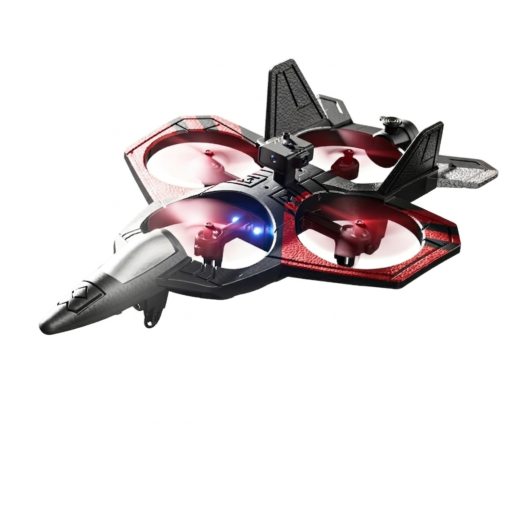 RC Fighter Jet Drone with Smoke Effect & LED Lights | 20 Min Flight | 360° Stunts | Obstacle Avoidance | Kids & Adults